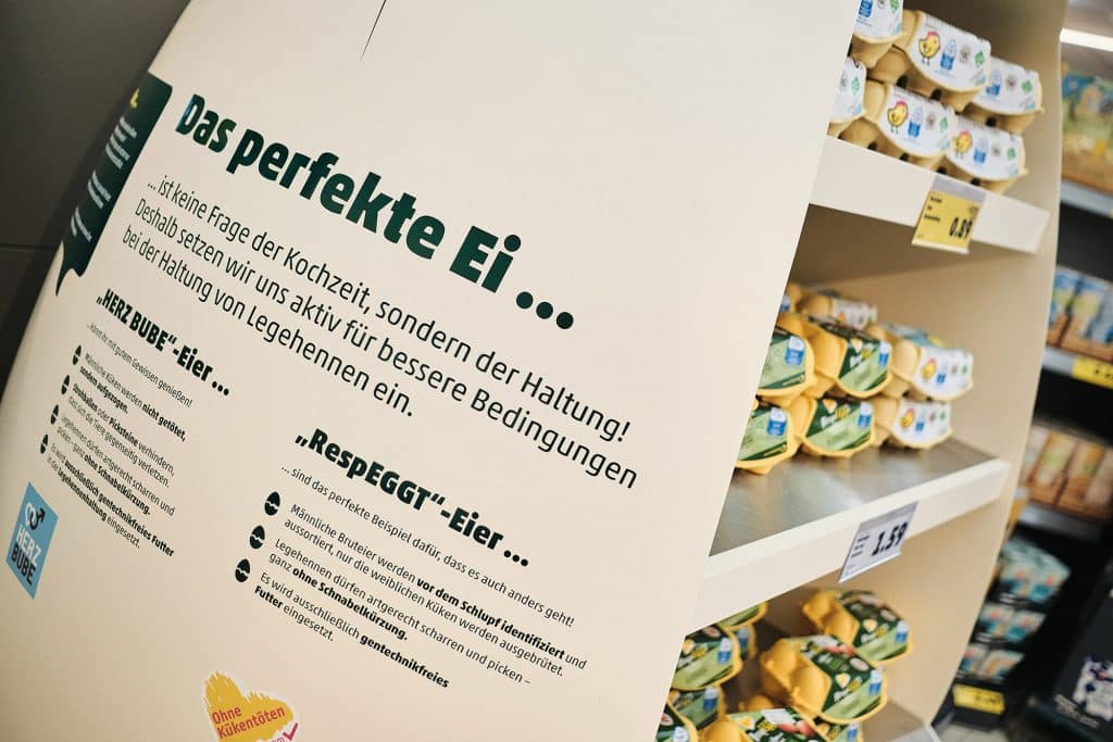 Das perfekte Ei - Aufsteller von RespEGGt Eier