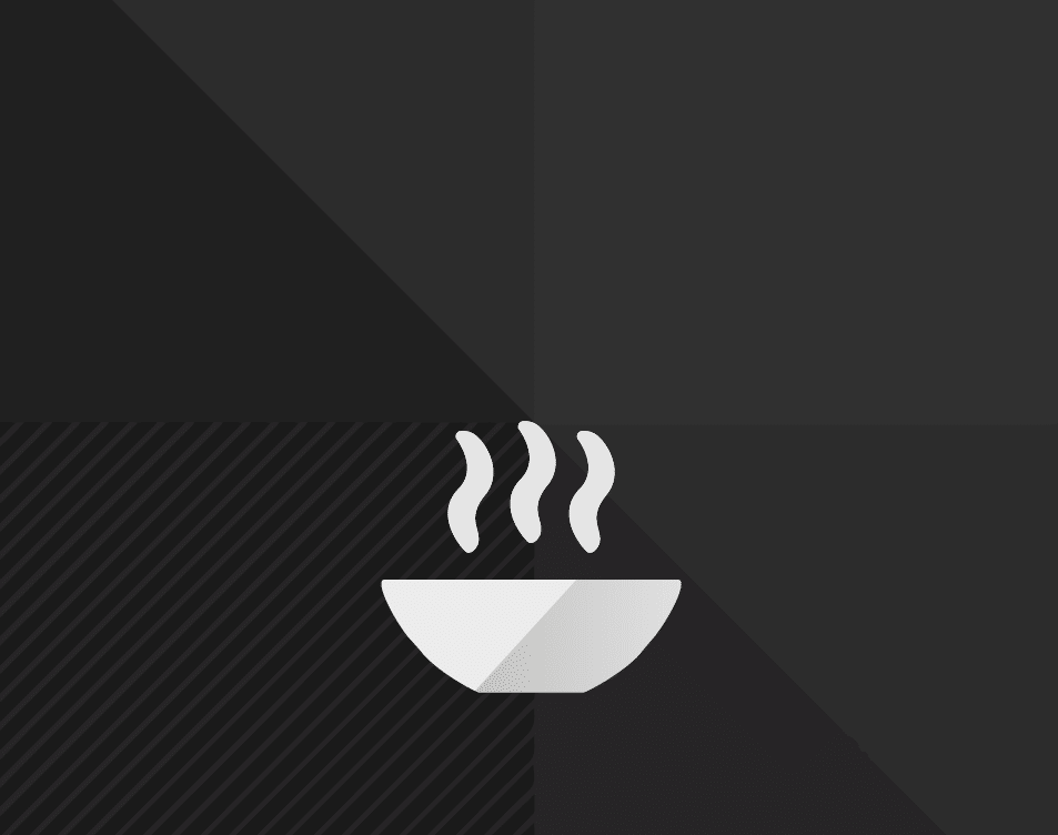 Eine Grafik von einer dampfenden Schale