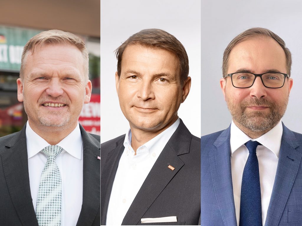 Peter Maly, Hans-Jürgen Moog und Telerik Schischmanow (von links)