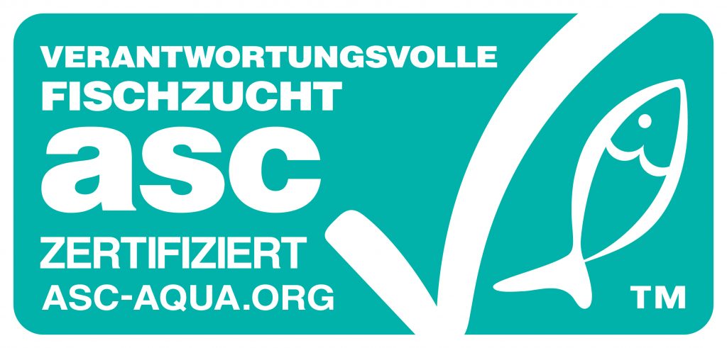 ASC Logo - Zertifikation für verantwortungsvolle Fischzucht