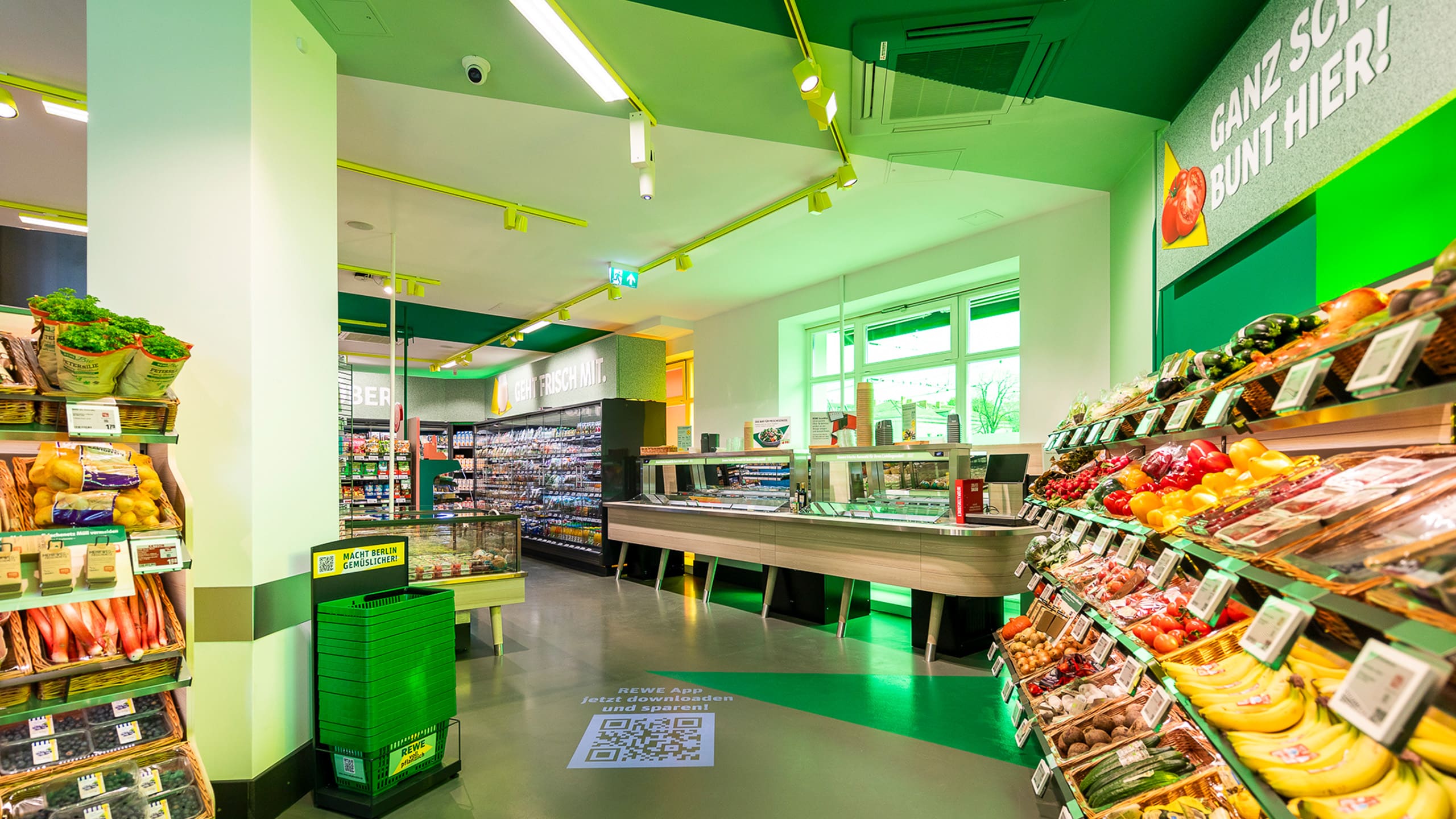 REWE vollpflanzlich Markt von innen